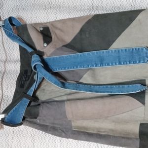 ALL SAINTS PATCHWORK SUEDE SKIRT 4